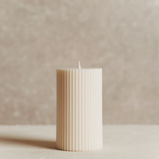 Fluted Ribbed Candle