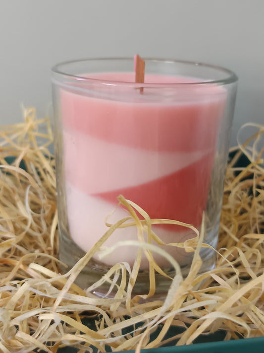 Swirl Layered Glass Candle