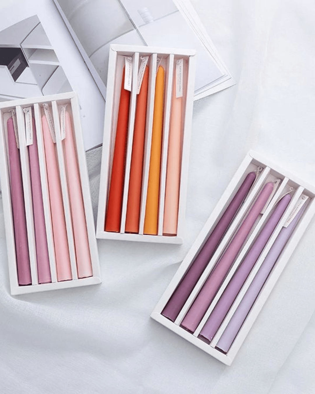 Luxury Hand - Dipped Taper Candle Set (Pack of 4) - Essenceoul