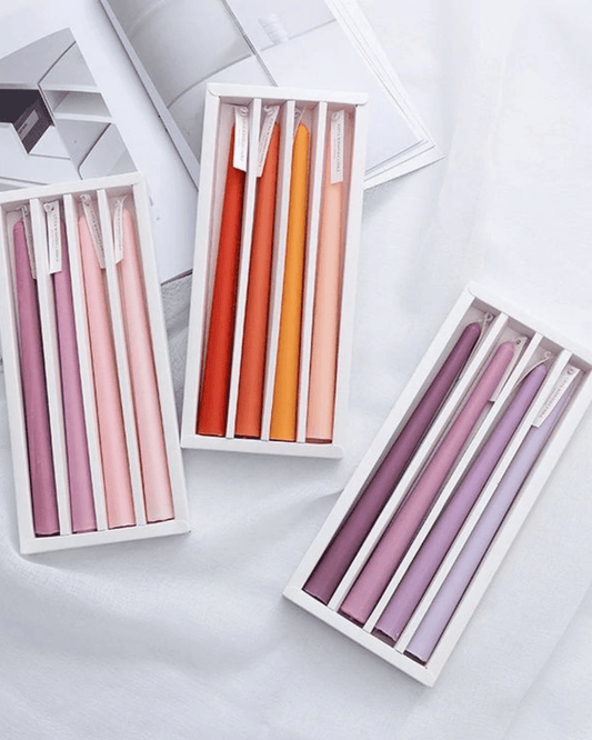 Luxury Hand - Dipped Taper Candle Set (Pack of 4) - Essenceoul