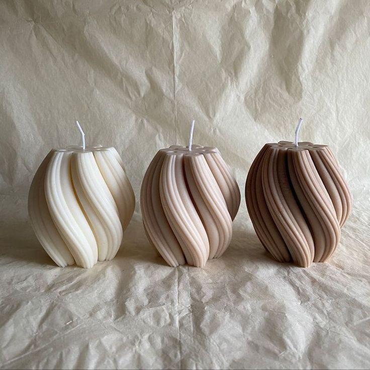 Swirl Elegance Candle (Set of 2) - Essenceoul