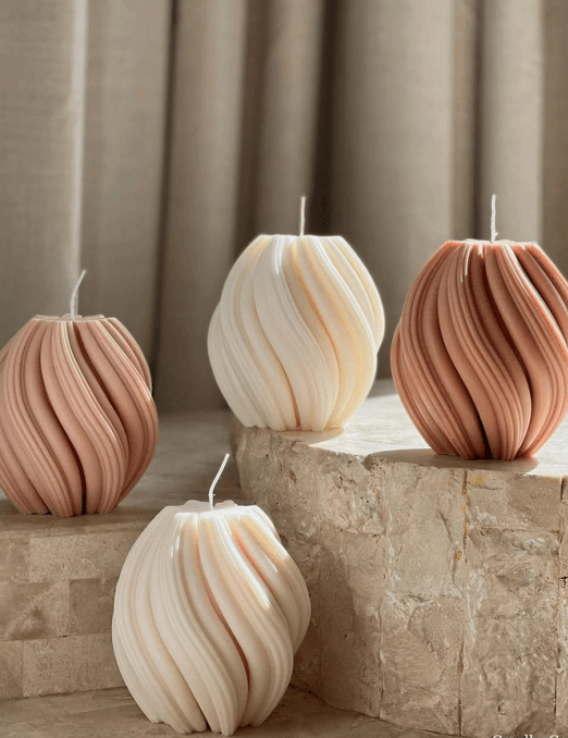 Swirl Elegance Candle (Set of 2) - Essenceoul